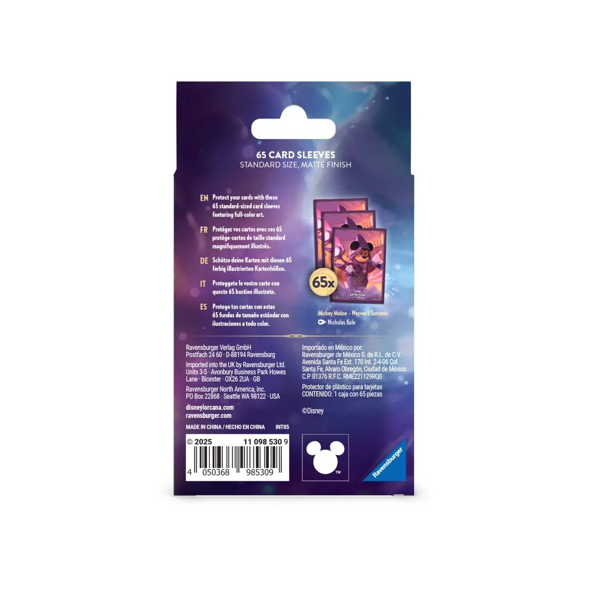 Disney Lorcana Reign of Jafar Sleeves Wayward Sorcerer S8