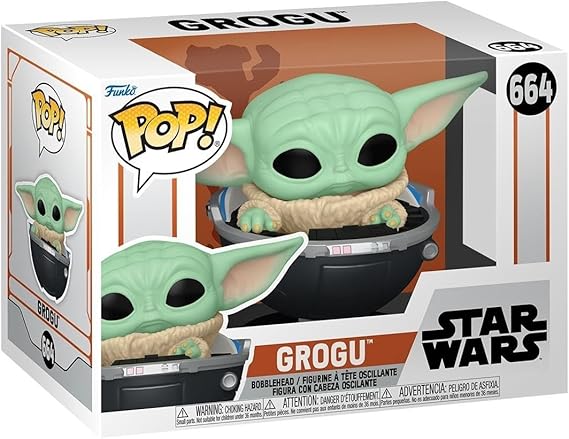 Funko Pop! Vinyl: Star Wars: The Mandalorian S9 - Grogu (The Child, Baby Yoda) - Figura de vinil colecionável - Mercadoria oficial